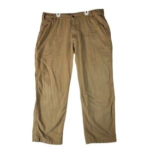 Carhartt Rugged Flex Relaxed Fit Canvas Work Pants Tan Mens 38x30 BN2291-M